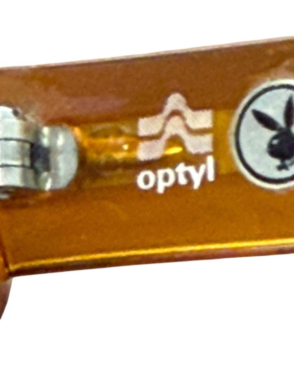 1970s Playboy 1024 Eyeglasses Frame Germany Honey Amber color - Picture 10 of 11